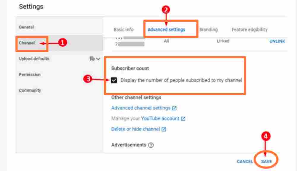 How to hide youtube channel subscribers count